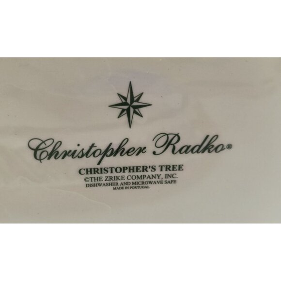 Vintage Christopher Radko Christophers Tree Nut Oval Ceramic Covered Dish - Picture 6 of 8